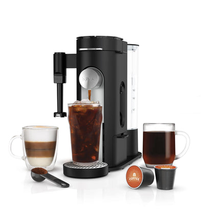 2-in-1 Pods & Grounds Coffee Maker with Built-In Frother